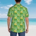 thumbnail image 3 of Lsque Cartoon Frog And Lotus Leaf pattern Hawaiian Shirt for Men, Unisex Summer Beach Casual Short Sleeve Button Down Shirts-XX-Large, 3 of 9