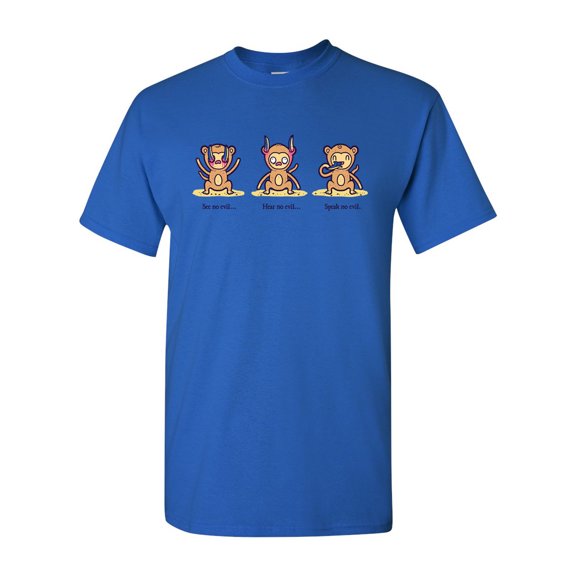 Randy Otter No Evil Monkey DT Adult T-Shirt Tee