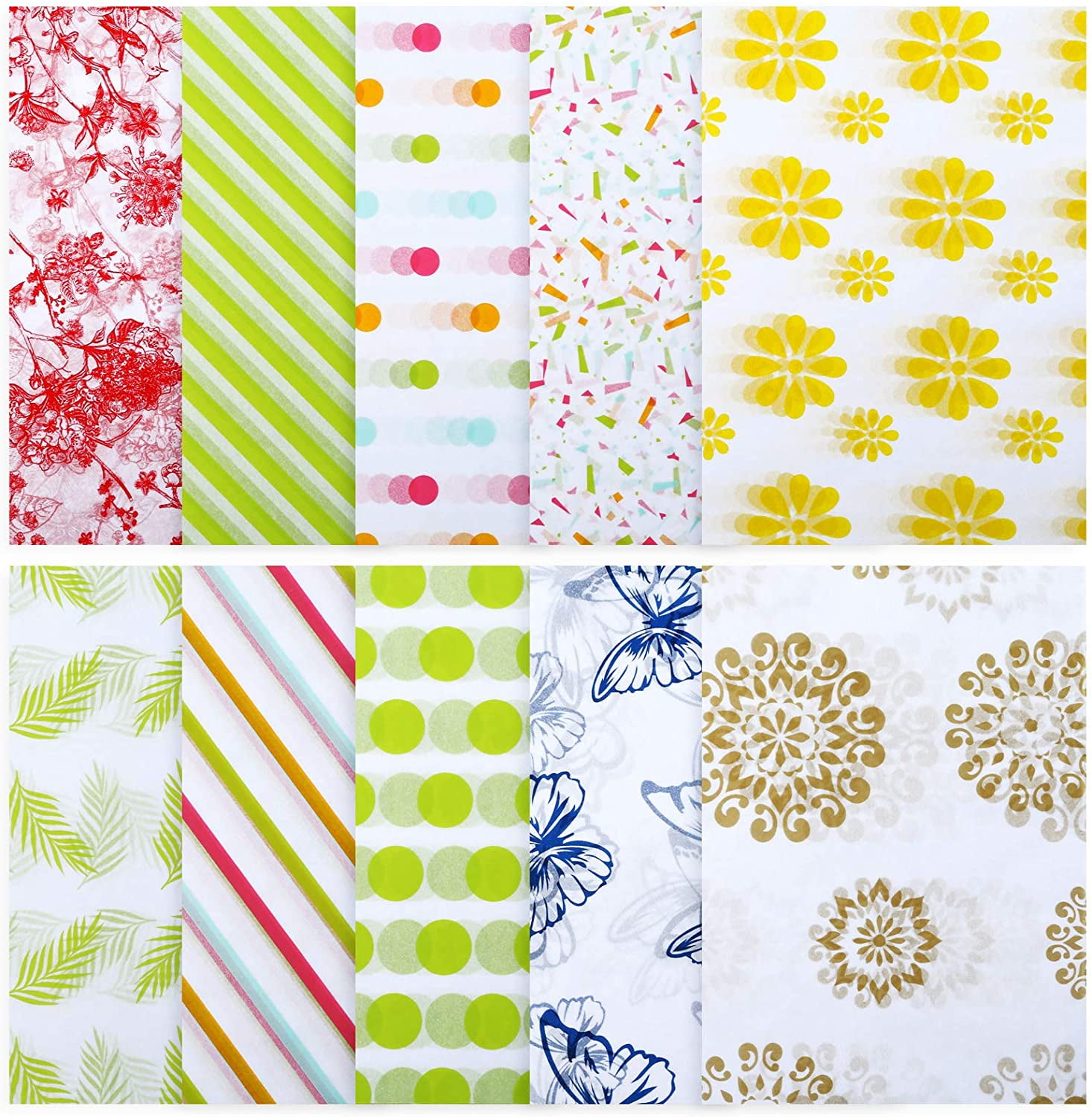 Naler 60 Sheets 13.7 x 19.7 inch Gift Wrapping Paper Multi-Color for Weddings Gift Box Arts Crafts