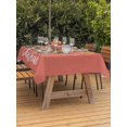 thumbnail image 2 of Outdoor Tablecloth with Umbrella Hole and Zipper, Coral Red Sunshine Sunflower Rectangle Table Cloth 60x120 Inch Waterproof Tablecloth, Pastoral Bees Farmhouse Floral Picnic Table Cover for Patio, 2 of 7