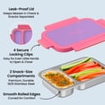 thumbnail image 2 of Bentgo Stainless Steel Snack Box - Leak-Proof, 2 Compartments, 2-Cup Capacity, Ideal for Kids 3+, Teens & Adults, Durable, Reusable (Lilac), 2 of 8