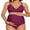Pink, variant on Sociala Women's Double Straps Maternity Bikini Set Two Piece Scalloped Bathing Suit Swimsuit