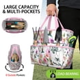 thumbnail image 2 of Garden Tool Bag,Pioneer Flower Floral Print Pattern Garden Tool Organizer,Garden Gifts,Waterproof Multi-Pocket Garden Tool Storage 11.8x5.5x11.4 Inch(Tools NOT Included), 2 of 6