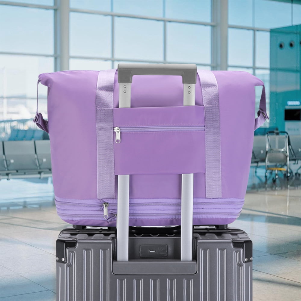 Youersen Rolling Duffle Bag, Expandable and Foldable Travel Bag for Weekend Trips and Carry-on Luggage