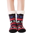 thumbnail image 2 of Women Winter Cozy Fleece Slipper Socks, Cute Fuzzy Slipper Sock, 2 of 7
