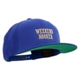 thumbnail image 5 of Weekend Hooker Text Embroidered Wool Blend Prostyle Snapback - Royal OSFM, 5 of 5