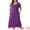 Purple, variant on DARING DIVA Women's Plus Size Short Sleeve V Neck Nightgown with Pockets 1X Blue