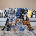 thumbnail image 2 of ONETECH  Puppy Blanket for Bed, Cute Throw Blanket for Girls, Women, Men and Kids - Super Soft Plush Dogs Blanket Throw Dog Lovers Throw Blanket with Dog Design, 2 of 6