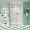 thumbnail image 2 of MAYEERTY 56-60"W x 70"H Double Sliding Shower Bypass Door, Tempered Glass & Stainless Steel Handle, Polished Silver, 2 of 17