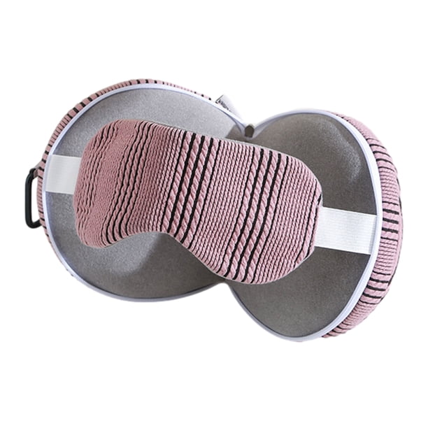 Almohada cervical 2 en 1 con antifaz y cremallera. Soporte cervical portátil que reduce la tensión cervical en viajes por carretera y vuelos largos.