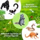 thumbnail image 4 of Juego de figuras de animales de la selva tropical de Jexine, paquete de 25 con árboles, 4 of 7