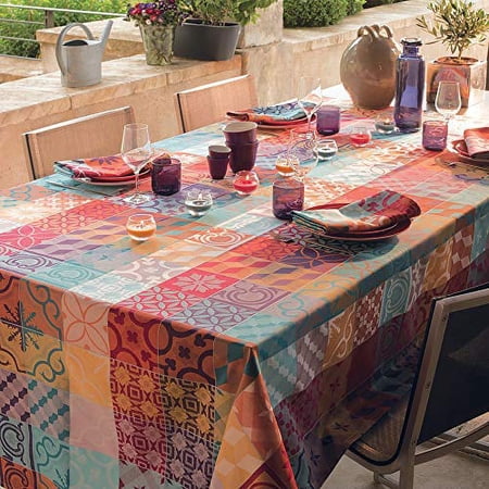 Garnier-Thiebaut Mille Tiles Multicolored Tablecloth 71 x 118