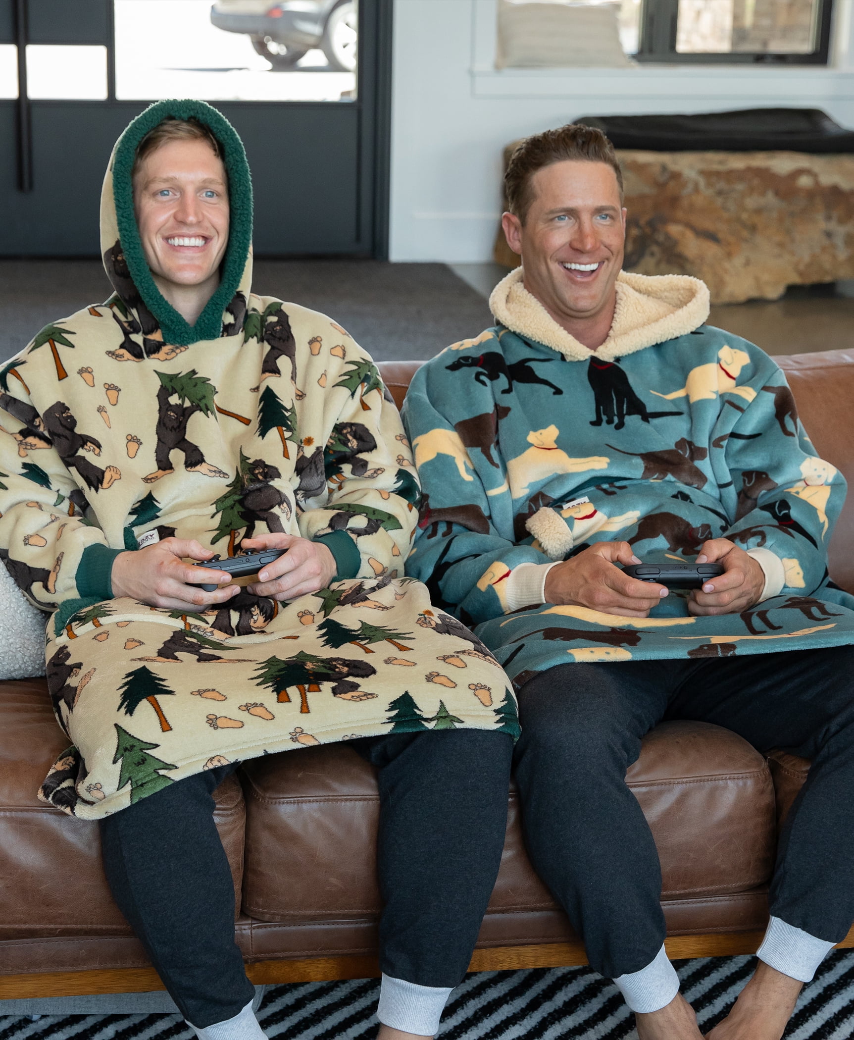 Lazy One Oversized Blanket Hoodie, Comfortable Sleepwear, Oversized Hoodies for Women and Men, One Size Fits All Wearable Blankets (Bigfoot)