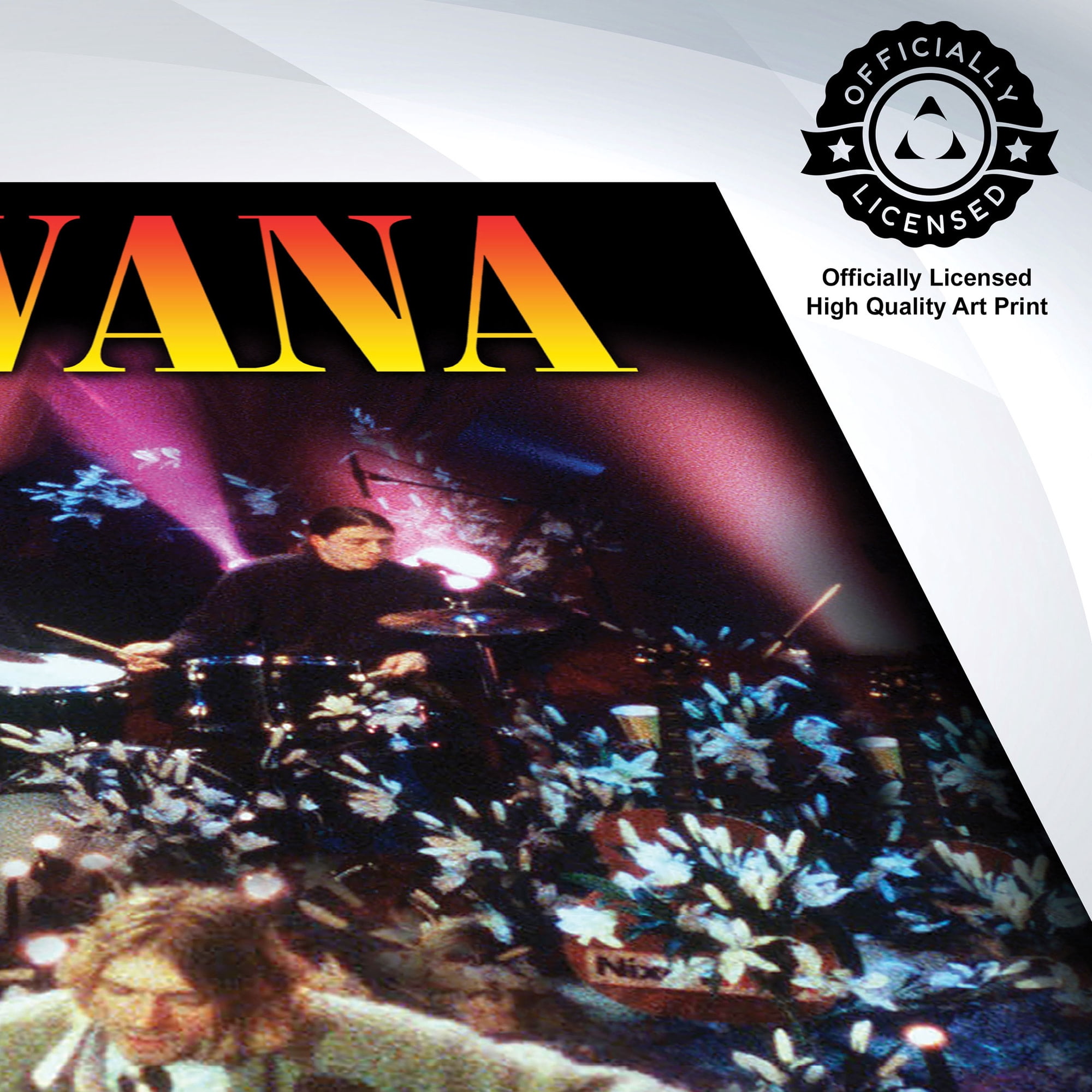Pyramid : Nirvana: Unplugged - 24x36 Poster, Album Cover Print - Grunge Rock Band Artwork, Licensed Music Wall Decor, Premium Fan Collectible
