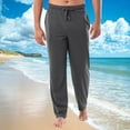thumbnail image 2 of Wide Leg Pants for Men Elastic Waist Breathable Comfortable Soft Casual Trousers Full Length Pants, 2 of 8