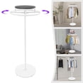 thumbnail image 4 of White 360° Rotatable Round Clothing Rack Floor Standing Clothes Hanging Rack Garment Display, 4 of 13