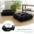 thumbnail image 4 of Washable Floor Pillow Cushion for Adults, Meditation Cushion Pillow, Large Square Floor Sitting, Removable Tufted Corduroy Cover, for Tatami Living Room or Yoga, 22x22 Inch, 2Pack, Machine Washable, 4 of 14