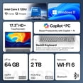 thumbnail image 2 of HP Essential 17.3" HD+ Touchscreen Laptop, Intel Core 5 120U, 16GB RAM, 1TB SSD, Windows 11 Home, Silver, 2 of 7