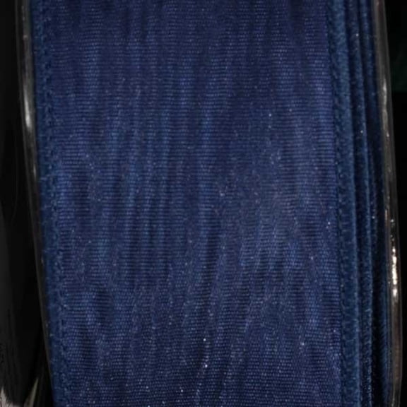 The Ribbon People Navy Blue Solid Moire Wired Craft Ribbon 1.5" x 80 Yards