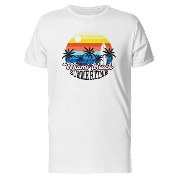 Miami Tropical Summer Sunset Tee Men's -Image by Shutterstock