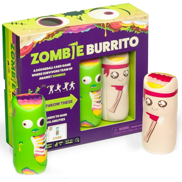 ERDS-Zombie Burrito by - 3-6 Players - Ages 7+ - 15 Minutes to Play - Dodgeball Zombie Card Game - Party Game, Ideal for Family Night, Kid and Adult