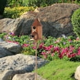 thumbnail image 3 of Cottage Bird House Stakes Birdhouse Garden Decor Metal Bird House With Pole Metal Art Cottage Bird House Stakes Hummingbird House Distressed Metal Birdhouse Garden Decor, 3 of 8