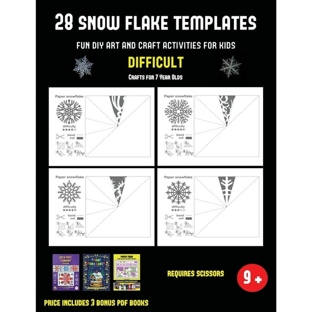 Crafts for 7 Year Olds: Crafts for 7 Year Olds (28 snowflake templates