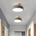 thumbnail image 2 of 2X Ceiling Lights Modern LED Nordic Wood Lighting Fixture Indoor Luminaire Kitchen Living Bedroom Bathroom -Gray, 2 of 3