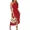 Red, variant on Summer Dresses for Women Solid Color Halter Hollow Out Sleeveless A Line Vacation Dress with Eyelet Embroidery & Side Slit Green-M