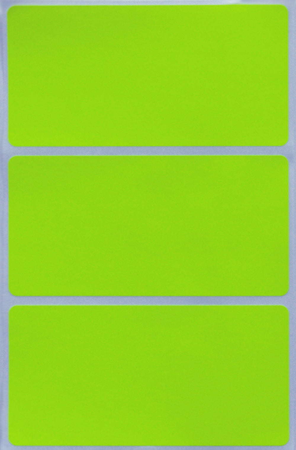 150 Packs 102 mm x 51 mm Royal Green Rectangular Stickers in Neon Yellow 4 inch X 2 inch