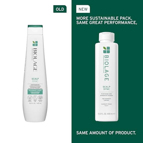 Biolage Scalp Sync Anti-Dandruff Shampoo - Controls Dandruff and Deeply Cleanses With Zinc Pyrithione Vegan and Cruelty-Free Packaging may vary