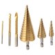 thumbnail image 1 of Juego de 6 Brocas Escalonadas para , Fresa de Titanio de 4-12, 4-20, 4-32 mm, 3, 6 y 8 mm para Carpintería, Abridor de Agujeros de Núcleo Metálico., 1 of 5