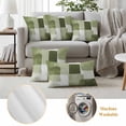 thumbnail image 5 of Sage Green Geometric Outdoor Pillow Covers 20x20 Set of 2,Waterproof Patio Throw Pillowcase Protectors,Watercolor Ombre Modern Abstract Art Decorative Pillow Shams Cushion Covers for Seat Bed Couch, 5 of 8