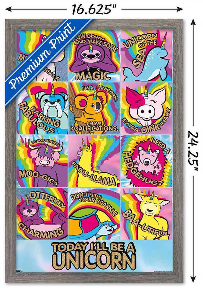 Ellie Ripberger - Unicreatures Wall Poster, 14.725" x 22.375", Framed