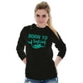 thumbnail image 5 of Mermaid Born to Swim Cute Water Lover Women's Long Sleeve T Shirt Brisco Brands X, 5 of 6