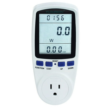 Floureon Energy Monitor Power Meter Electricity Watt Voltage Volt Power Factor US (Best Electricity Usage Monitor)