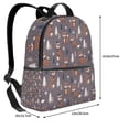 thumbnail image 4 of Lsque Snowflake Fox Pattern Backpack – School Travel Canvas Daypack with Ergonomic Padded Straps, Multiple Compartments & Leather Handle, 4 of 5