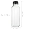 thumbnail image 4 of OUNONA UKCOCO 4PCS PET Plastic Empty Storage Containers Bottles with Lids Caps Beverage Drink Bottle Juice Bottle Jar (Black Caps), 4 of 6