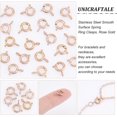 thumbnail image 5 of 20pcs Rose Gold Mini Stainless Steel Spring Rings Clasps Round Spring Clasps Close Ring with 1.8mm Hole Metal Clasps for Jewelry Making 6x1.5mm, 5 of 9