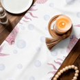 thumbnail image 3 of Coral Jellyfish Coastal Table Runner 70 Inches, Summer Ocean Coral Pink Bed Runner Dresser Scarves Tabletop for Indoor Outdoor Parties/Ceremony/Banquet, 13" x 70", 3 of 9