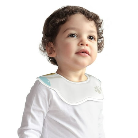 Hirioo Cute Dog In Bathtub for Baby Cotton Petal Bib Drool Bibs for Baby Boy Unisex