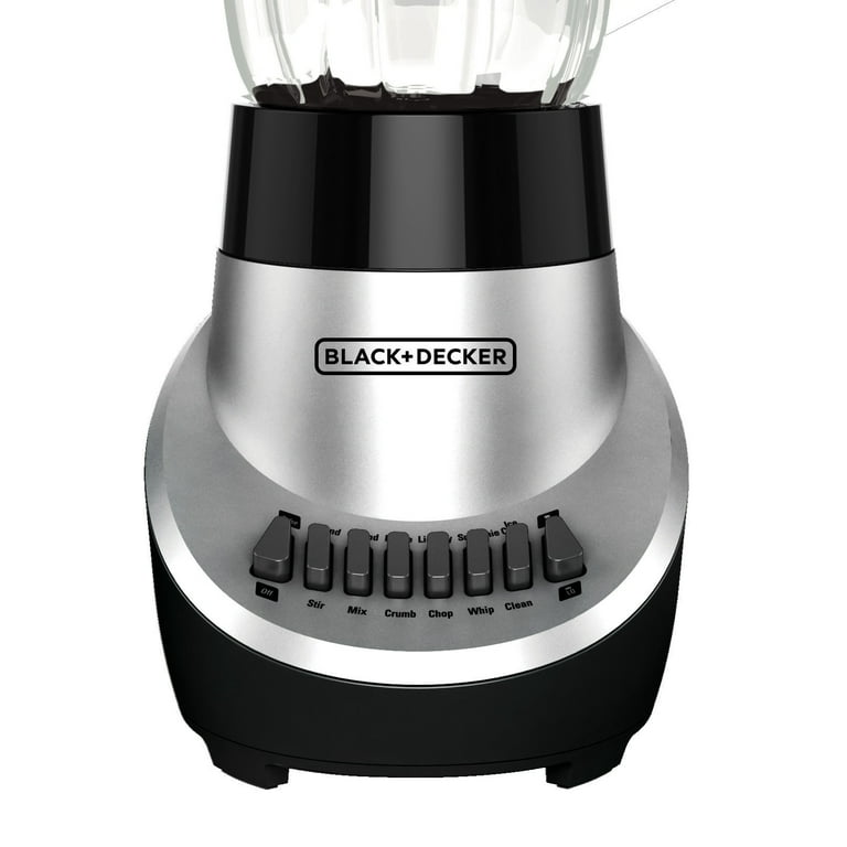 BLACK+DECKER FusionBlade Blender with 6-Cup Glass Jar, Silver