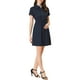 thumbnail image 4 of Vestidos de verano de manga corta con botones para mujer INSPIRE CHIC S Azul oscuro, 4 of 6