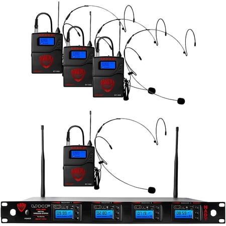 UPC: 0634343282603 | Nady 4W-1KU-HM10 Black  1000-channel Headset Wireless System