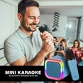 thumbnail image 4 of Xtreme Mini LED Altavoz y Micrófono Bluetooth para Karaoke, Múltiples Modos de Espectáculo de Luces, Micrófono Inalámbrico, Filtros de Karaoke, Lector de Tarjetas TF, Botones de Control en el Micr..., 4 of 6