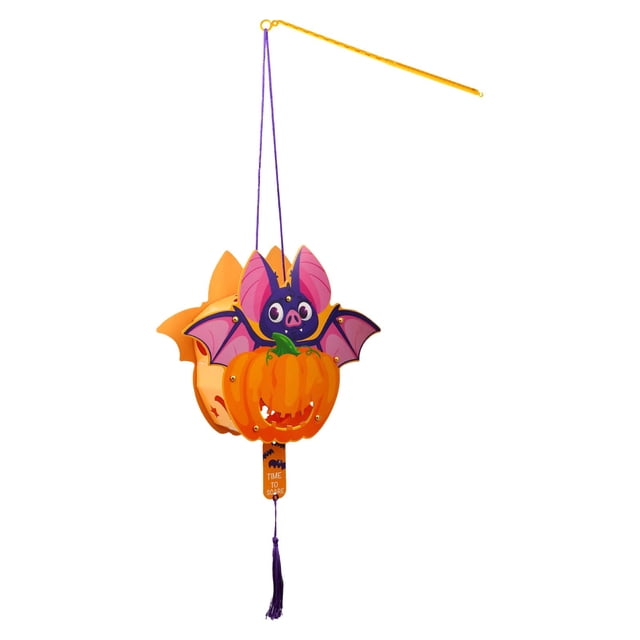HUASHENG Halloween Decoration Projection Lamp Children's Handmade DIY Material Pack Pumpkin Kindergarten Activity Prop