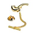 thumbnail image 3 of lionlar Mens Shape Tie Tack Clip for Wedding Business Formal Gold, 3 of 9
