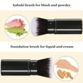 thumbnail image 3 of LNGOOR Pro Makeup Retractable Airbrush Kabuki Brush - Smooth Foundation Application for Liquid  Cream  and Powder Makeup - Durable Aluminum Handle  Portable  and Easy to Clean, 3 of 7