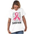 thumbnail image 5 of Survivor Breast Cancer Pink Ribbon Women's Graphic T Shirt Tees Brisco Brands S, 5 of 5