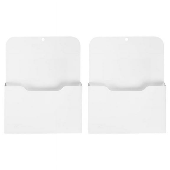 2 Pack Magnetic File Holder - Paper Holder, Pocket Organizer,Hanging Wall Organizer Office Supplies Storage, Magazine Mail Case for ,Planners,Letter
